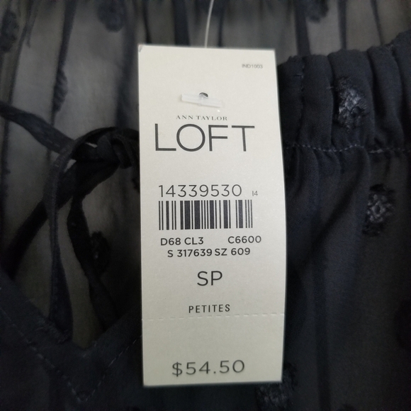 Loft Sheer Swiss Dot Top Size Small Petite NWT - Picture 6 of 6